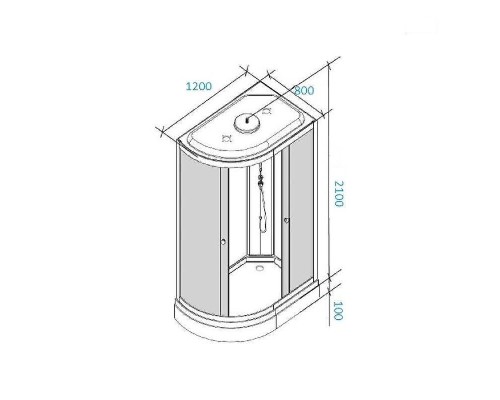 Душевая кабина Parly Effect 120x80 EF1231R без гидромассажа