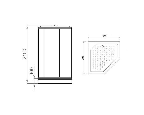 Душевая кабина Parly Penta 90x90 P911F без гидромассажа