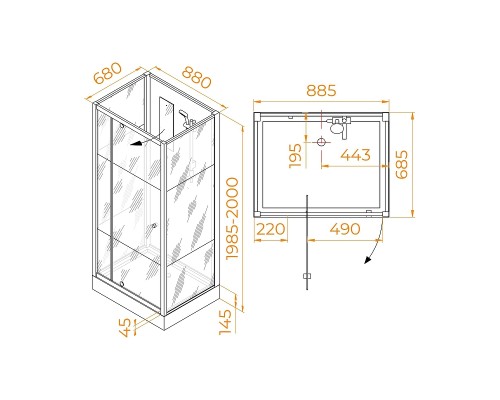 Душевая кабина RGW Andaman AN-207 90х70 411320779-95 без гидромассажа