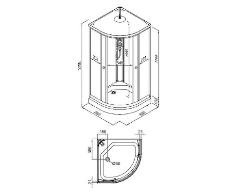 Душевая кабина Triton Экстра 88x88 Щ0000062582 без гидромассажа