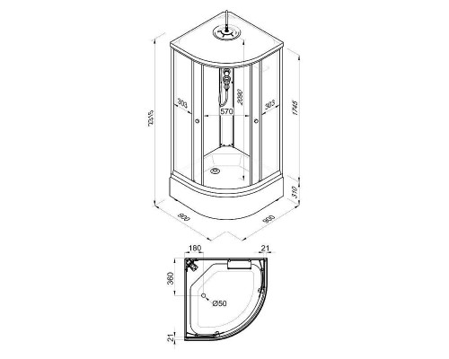 Душевая кабина Triton Стандарт 90x90 Щ0000061848 без гидромассажа