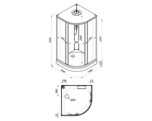 Душевая кабина Triton Ультра 100x100 Щ0000061833 без гидромассажа