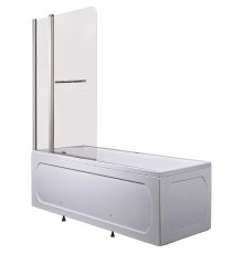 Шторка на ванну 1MarKa 85x150 P-05 профиль Хром стекло прозрачное