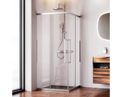 Душевой уголок AM.PM Func 90x90 W84G-403-9090-МТ профиль Хром матовый стекло прозрачное