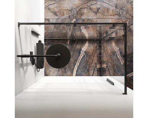 Душевой уголок AM.PM Func 120x80 W84G-403-12080-BT профиль Черный матовый стекло прозрачное