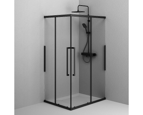Душевой уголок AM.PM Func 120x80 W84G-403-12080-BT профиль Черный матовый стекло прозрачное