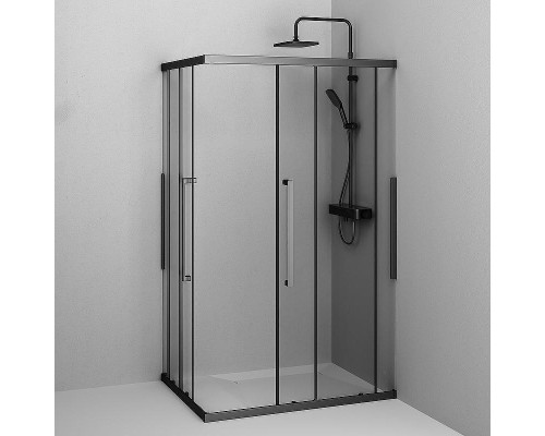 Душевой уголок AM.PM Func 120x80 W84G-403-12080-BT профиль Черный матовый стекло прозрачное