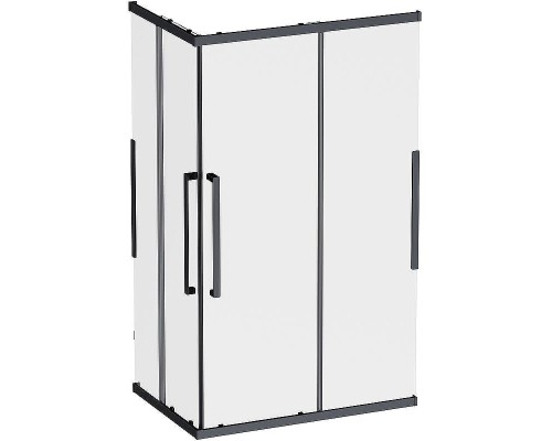 Душевой уголок AM.PM Func 120x80 W84G-403-12080-BT профиль Черный матовый стекло прозрачное