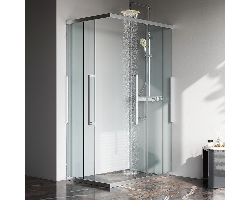 Душевой уголок AM.PM Func 120x80 W84G-403-12080-MT профиль Хром матовый стекло прозрачное