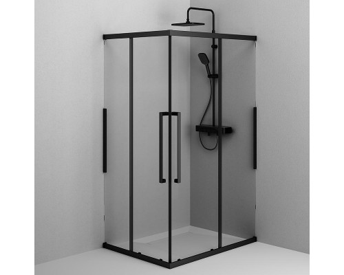 Душевой уголок AM.PM Func 120x90 W84G-403-12090-BT профиль Черный матовый стекло прозрачное