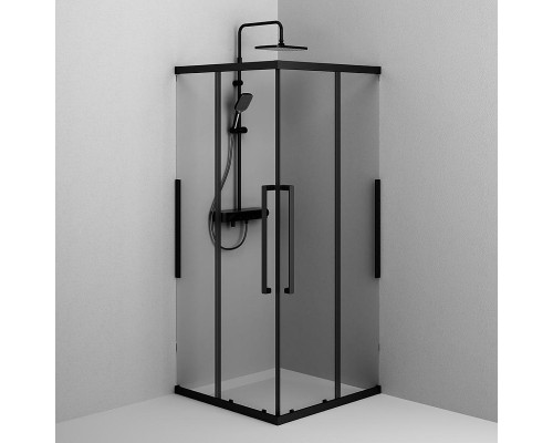 Душевой уголок AM.PM Func 90x90 W84G-403-9090-BT профиль Черный матовый стекло прозрачное