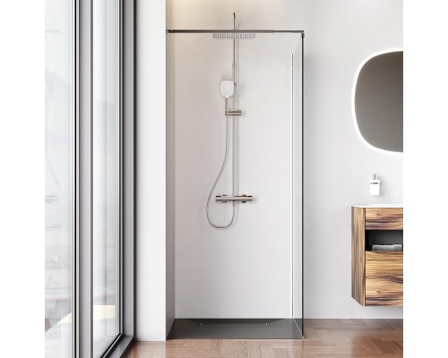 Душевая перегородка AM.PM Func 80 W84WI-80-F1-MTE профиль Хром матовый стекло прозрачное