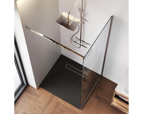 Душевая перегородка AM.PM Func 80 W84WI-80-F1-MTE профиль Хром матовый стекло прозрачное