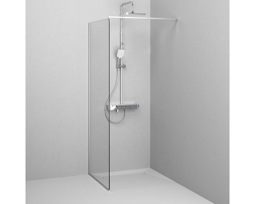 Душевая перегородка AM.PM Func 80 W84WI-80-F1-MTE профиль Хром матовый стекло прозрачное