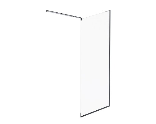 Душевая перегородка AM.PM Func 90 W84WI-90-F1-BTE профиль Черный матовый стекло прозрачное