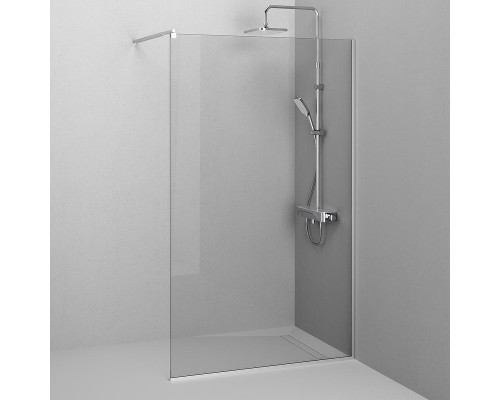 Душевая перегородка AM.PM Func 120 W84WI-120-F1-MTE профиль Хром матовый стекло прозрачное