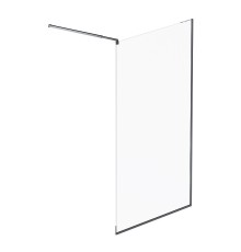 Душевая перегородка AM.PM Func 120 W84WI-120-F1-BTE профиль Черный матовый стекло прозрачное