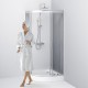 Душевой уголок AM.PM Gem 90х90 W90G-401-090WT профиль Хром матовый стекло прозрачное