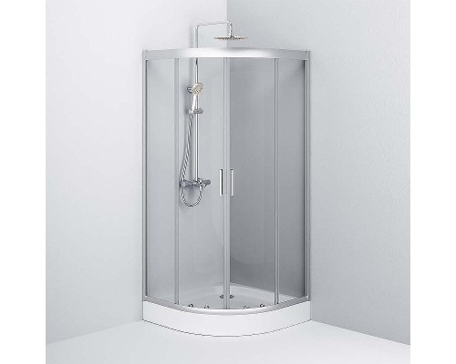 Душевой уголок AM.PM Gem 90х90 W90G-401-090WT профиль Хром матовый стекло прозрачное