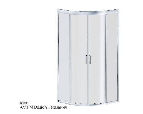 Душевой уголок AM.PM Gem 90х90 W90G-401-090WT профиль Хром матовый стекло прозрачное