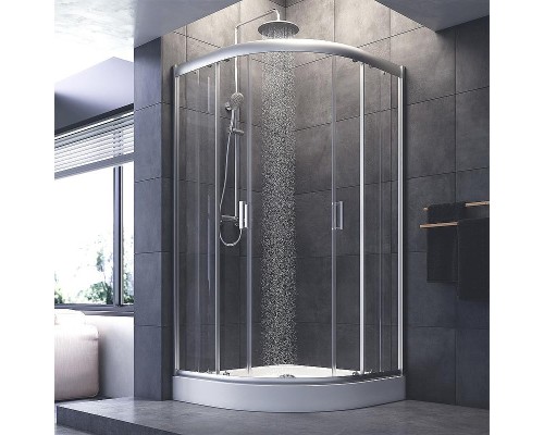 Душевой уголок AM.PM Gem 100х100 W90G-401-100WT профиль Хром матовый стекло прозрачное