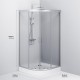 Душевой уголок AM.PM Gem 100х100 W90G-401-100WT профиль Хром матовый стекло прозрачное
