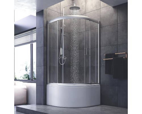 Душевой уголок AM.PM Gem 90х90 W90G-401A090WT профиль Хром матовый стекло прозрачное