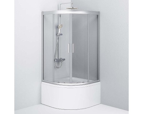 Душевой уголок AM.PM Gem 90х90 W90G-401A090WT профиль Хром матовый стекло прозрачное