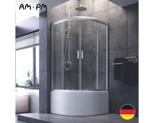 Душевой уголок AM.PM Gem 90х90 W90G-401A090WT профиль Хром матовый стекло прозрачное