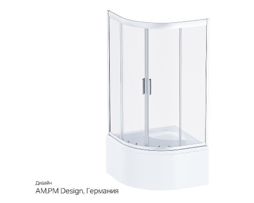 Душевой уголок AM.PM Gem 90х90 W90G-401A090WT профиль Хром матовый стекло прозрачное