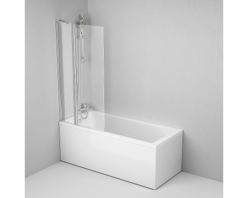 Шторка на ванну AM.PM Gem 80 W90BS-D3W5-140CT профиль Хром матовый стекло прозрачное