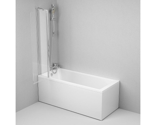 Шторка на ванну AM.PM Gem 80 W90BS-D3W5-140CT профиль Хром матовый стекло прозрачное