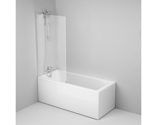 Шторка на ванну AM.PM Gem 80 W90BS-080-140CT профиль Хром матовый стекло прозрачное