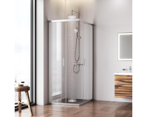 Душевой уголок AM.PM Gem 100x80 W90G-403-100280-MT профиль Хром матовый стекло прозрачное