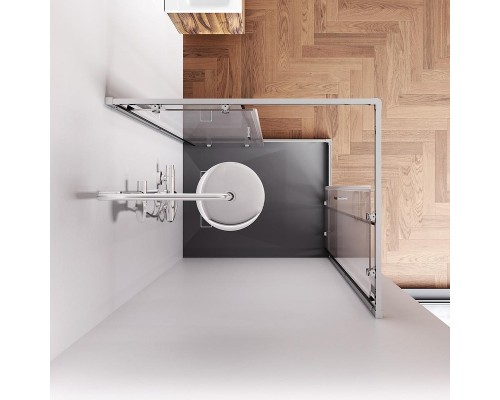 Душевой уголок AM.PM Gem 100x80 W90G-403-100280-MT профиль Хром матовый стекло прозрачное