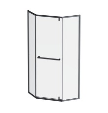 Душевой уголок AM.PM Gem 90x90 W90G-405-9090-BT профиль Черный матовый стекло прозрачное