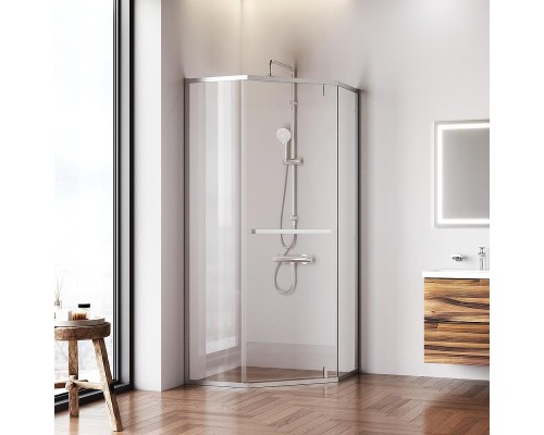 Душевой уголок AM.PM Gem 90x90 W90G-405-9090-MT профиль Хром матовый стекло прозрачное