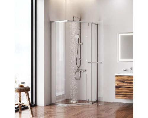 Душевой уголок AM.PM Gem 90x90 W90G-405-9090-MT профиль Хром матовый стекло прозрачное