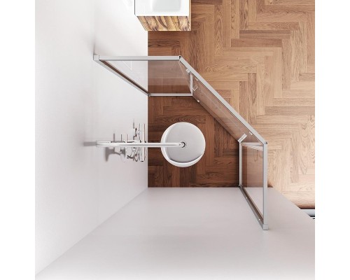 Душевой уголок AM.PM Gem 90x90 W90G-405-9090-MT профиль Хром матовый стекло прозрачное