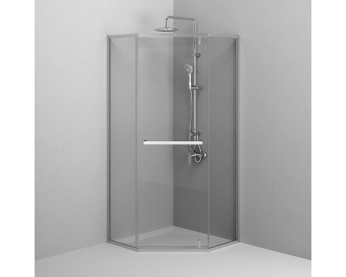 Душевой уголок AM.PM Gem 90x90 W90G-405-9090-MT профиль Хром матовый стекло прозрачное