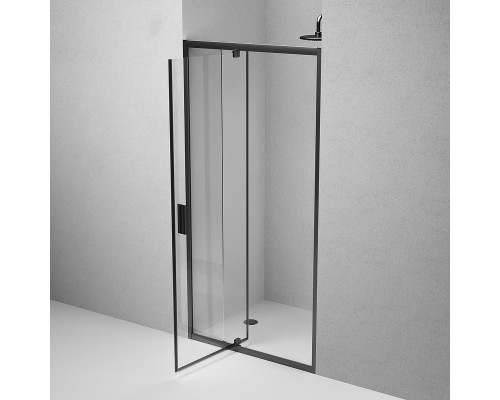 Душевая дверь AM.PM Gem 100 W90G-100-1P-BT профиль Черный матовый стекло прозрачное