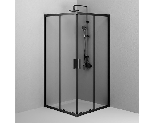 Душевой уголок AM.PM Gem 100х100 W90G-403-100100-BT профиль Черный матовый стекло прозрачное