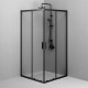 Душевой уголок AM.PM Gem 100х100 W90G-403-100100-BT профиль Черный матовый стекло прозрачное