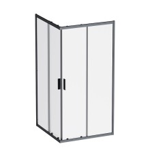 Душевой уголок AM.PM Gem 100х100 W90G-403-100100-BT профиль Черный матовый стекло прозрачное
