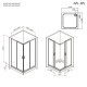 Душевой уголок AM.PM Gem 100х100 W90G-403-100100-MT профиль Хром матовый стекло прозрачное