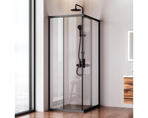 Душевой уголок AM.PM Gem 100х80 W90G-403-100280-BT профиль Черный матовый стекло прозрачное