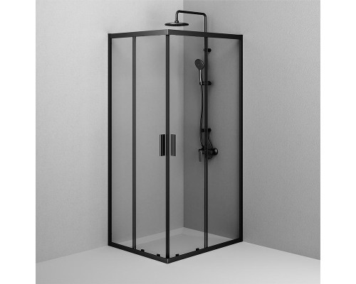 Душевой уголок AM.PM Gem 100х80 W90G-403-100280-BT профиль Черный матовый стекло прозрачное