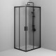 Душевой уголок AM.PM Gem 100х80 W90G-403-100280-BT профиль Черный матовый стекло прозрачное
