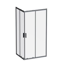 Душевой уголок AM.PM Gem 100х80 W90G-403-100280-BT профиль Черный матовый стекло прозрачное