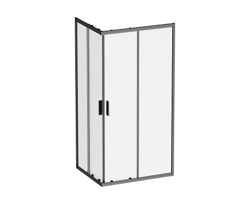 Душевой уголок AM.PM Gem 100х80 W90G-403-100280-BT профиль Черный матовый стекло прозрачное